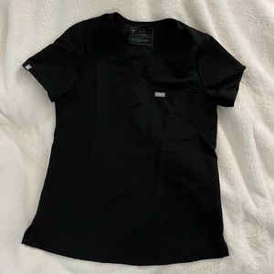 FIGS Black Catarina Scrub Top